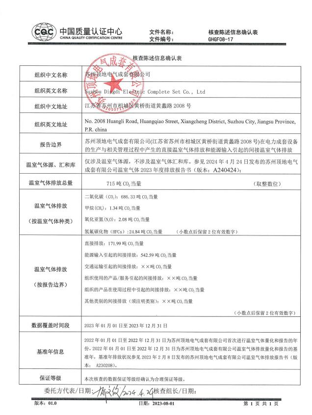 温室气体核查